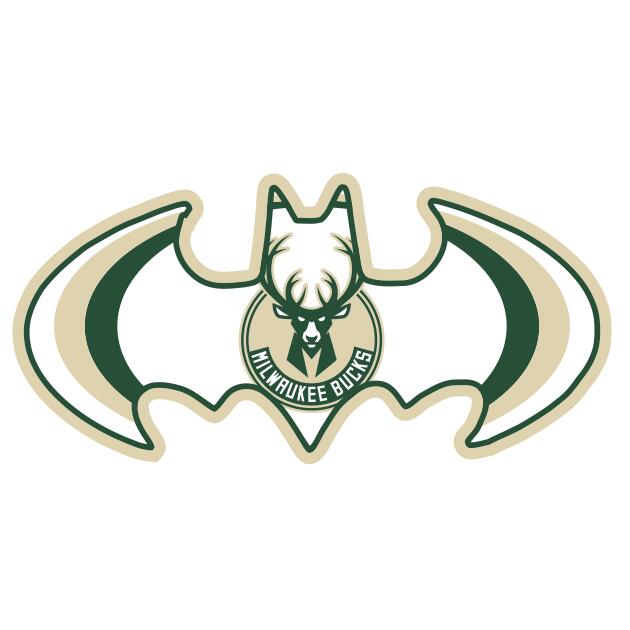 Milwaukee Bucks Batman Logo iron on heat transfer